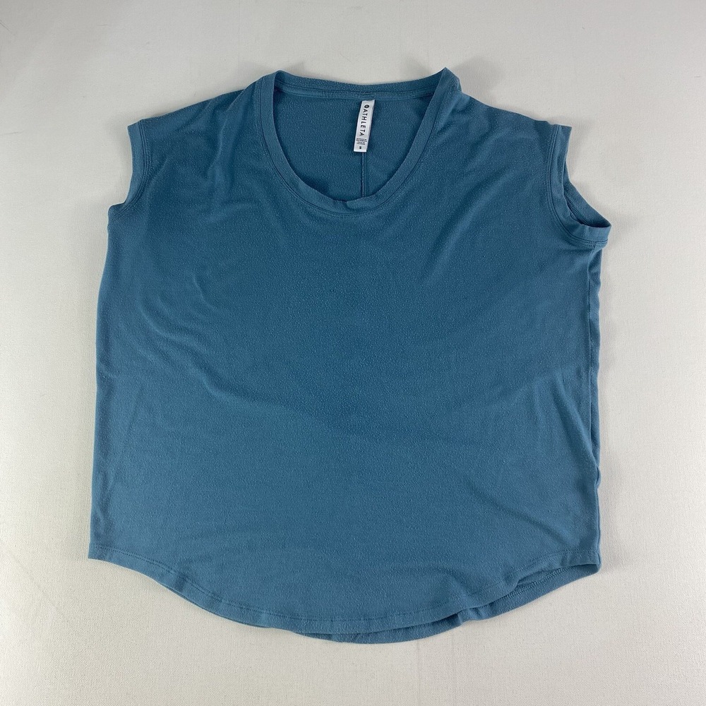 Athleta Shirt Womens Small Blue Cloudlight Sleeveless Tank Top‎ Athletic